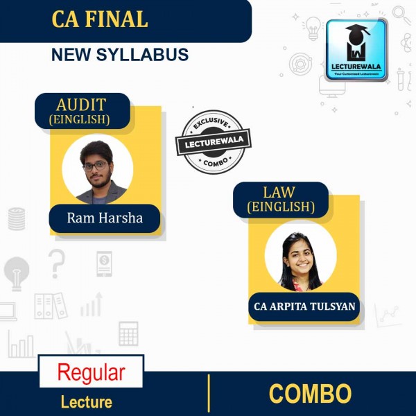 CA Final LAW & Audit  In English Regular Course : Video Lecture + Study Material By Ram Harsha CA Arpita Tulsyan (For May 2022 & Nov 2022)