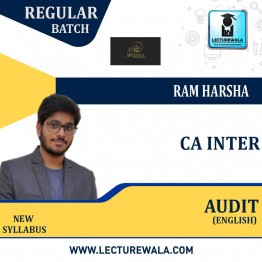 CA Inter Audit Regular Course : Video Lecture + Study Material By Ram Harsha (For May 2022 & Nov 2022)