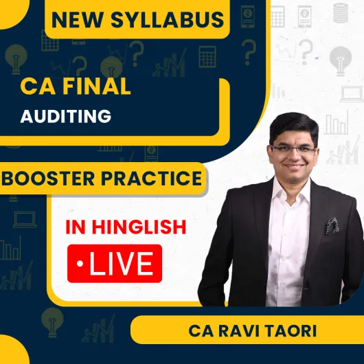 CA Inter Auditing & Ethics Booster Practice Batch By CA Ravi Taori