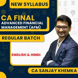  CA Sanjay Khemka AFM Regular Online Classes For CA Final : Pen Drive/ Google Drive Classes