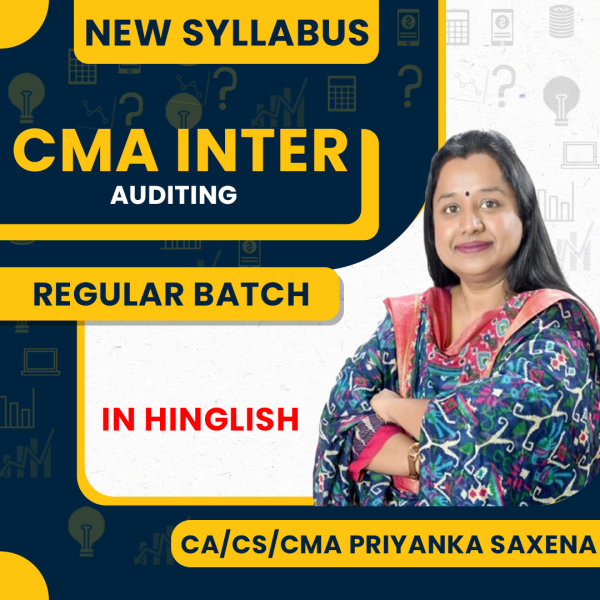  CA/CS/CMA Priyanka Saxena Auditing Regular Online classes For CMA Inter : Pen drive / Google Drive classes.