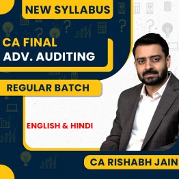 CA Rishabh Jain Advanced Auditing Regular Online Classes For CA Final: Google Drive/ Pen drive classes.