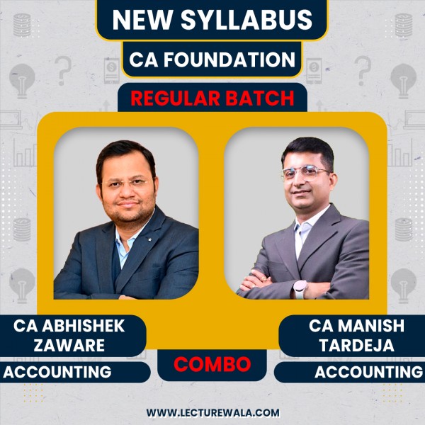 CA Abhishek Zaware & CA Manish Tardeja Accounts Regular Online Classes For CA Foundation: Google Drive & Pen Drive Classes.