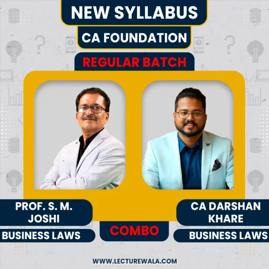 CA Darshan Khare & Prof. S. M. Joshi Business Laws Regular Online Classes For CA Foundation: Google Drive & Pen Drive Classes. CA Darshan Khare & Prof. S. M. Joshi Business Laws Regular Online Classes For CA Foundation: Google Drive & Pen Drive Classes.
