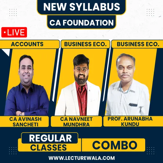 Navin Classes Accounts & Economics COMBO Regular Batch For CA Foundation : Google Drive/ Live Online Classes