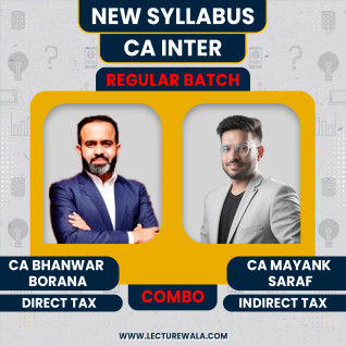 CA Bhanwar Borana DT & CA Mayank Saraf IDT Combo Regular Online Classes For CA Inter: Online Classes. CA Bhanwar Borana DT & CA Mayank Saraf IDT Combo Regular Online Classes For CA Inter: Online Classes.