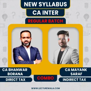 CA Bhanwar Borana DT & CA Mayank Saraf IDT Combo Regular Online Classes For CA Inter: Online Classes. CA Bhanwar Borana DT & CA Mayank Saraf IDT Combo Regular Online Classes For CA Inter: Online Classes.