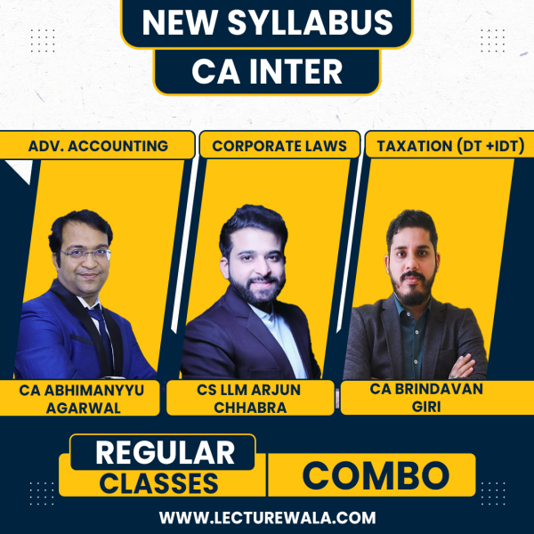 Abhimanyu Aggarwal Classes Ad. Accouting, Law & DT-IDT COMBO New Syllabus Regular Batch For CA inter : Google Drive Classes