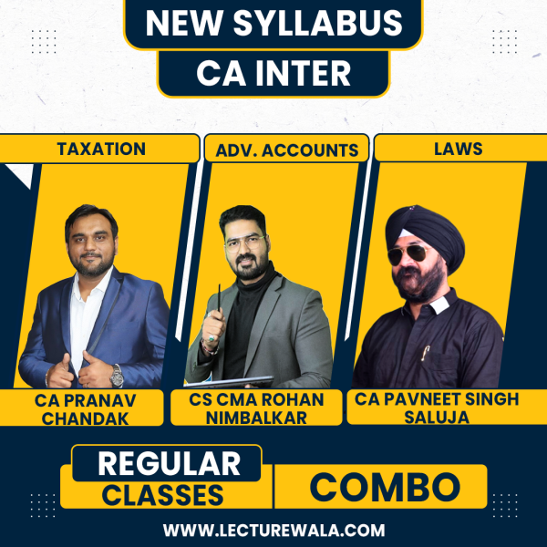 Tapovan Institute Group - 1 Combo Regular Online Classes For CA Inter : Online Classes