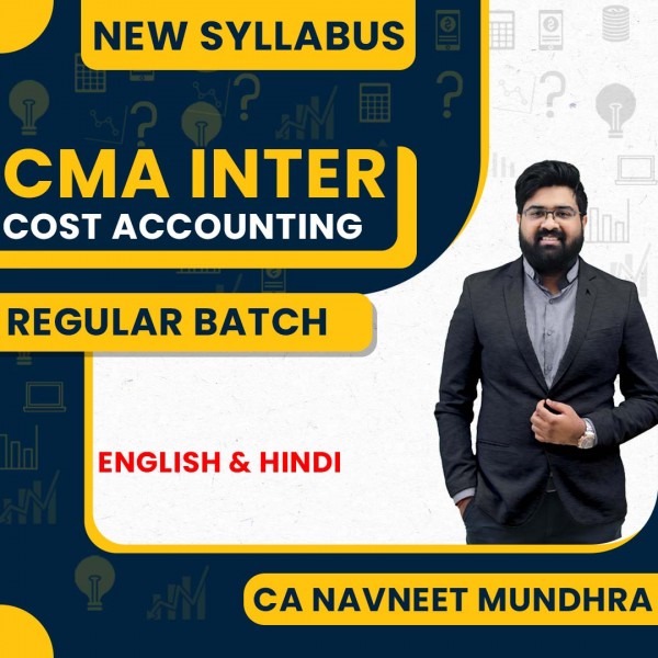 CA Navneet Mundhra Cost Accounting Regular Online Classes For CMA Inter: Pen Drive /Google Drive Classes.