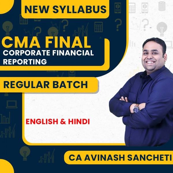 CA Avinash Sancheti Corporate Financial Reporting Regular Online Classes For CMA FInal  : Pen Drive / Online Classes