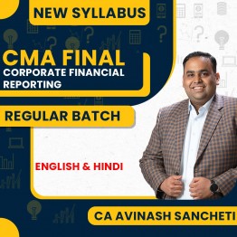 CA Avinash Sancheti Corporate Financial Reporting New Syllabus Regular Online Classes For CMA FInal  : Pen Drive / Online Classes