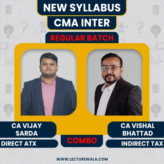 CA Vijay Sarda DT and CA Vishal Bhattad IDT Combo Regular Online classes For CMA Inter : Pen Drive / Live Online Classes