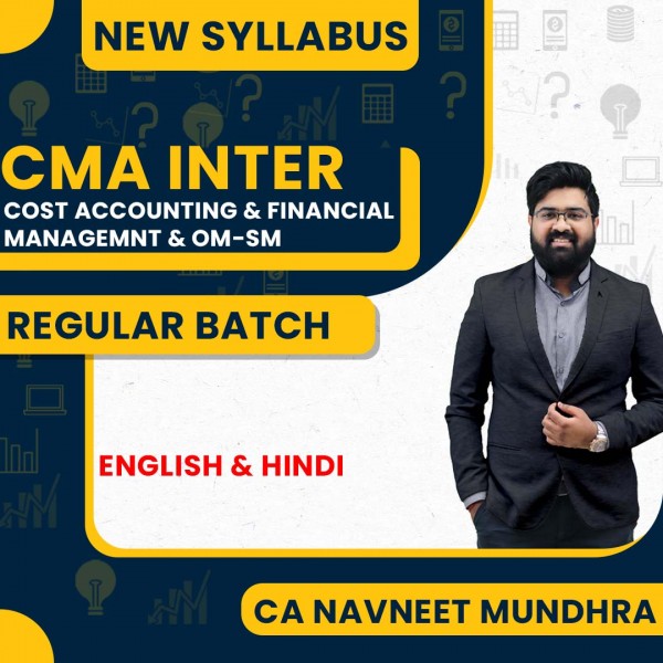  CA Navneet Mundhra Cost & OMSM Combo Regular Online Classes For CMA Inter :Pen Drive/Google Drive classes.