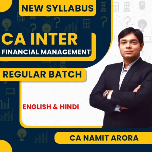 CA Namit Arora FM Regular Online Classes For CA Inter : Pen Drive / Google Drive Classes.