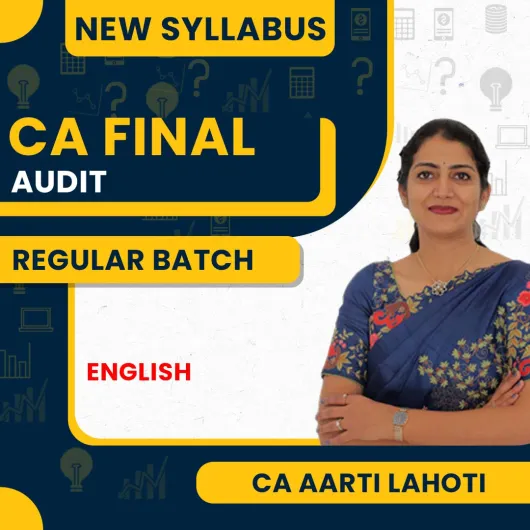  CA Aarti Lahoti Audit English Regular Online Classes For CA Final : Google/ Pendrive Online Classes.