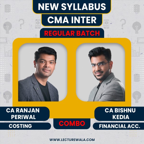 CA Ranjan Periwal Costing & CA Bishnu Kedia Financial Accounting Combo Regular Online Classes For CMA Inter: Online Classes 