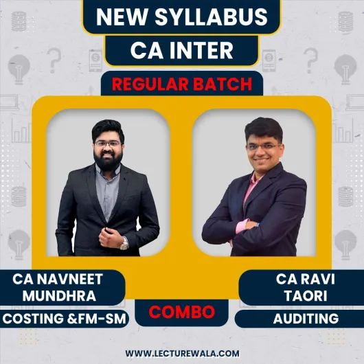 CA Navneet Mundhra FM-SM+Cost & CA Ravi Taori Audit Regular Online Classes For CA Inter: Google Drive classes 