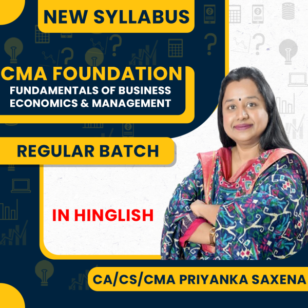 CA/CS/CMA Priyanka Saxena Fundamentals of business economics Regular Online classes For CMA Foundation : Google Drive / Pen Drive Classes