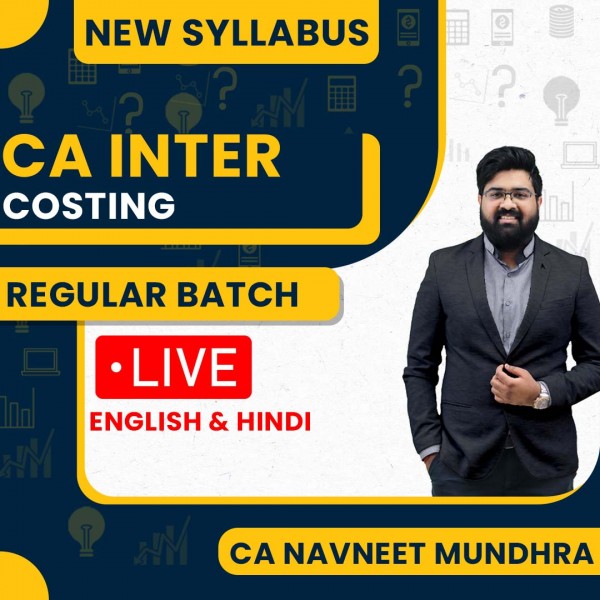 CA Navneet Mundra Costing Live Regular Classes For CA Inter: Live Online Classes