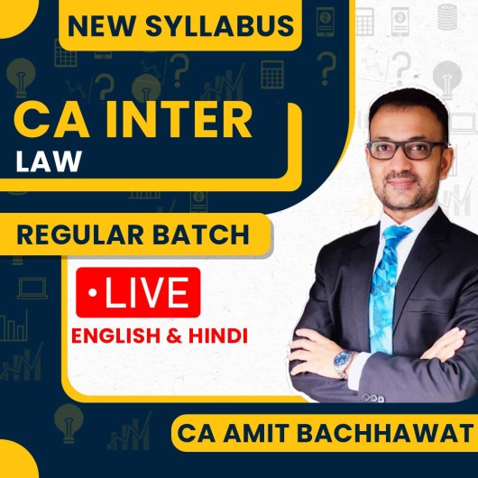 CA Amit Bachhawat Law Regular Live Online Classes For CA Inter: Live classes