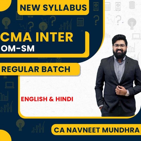 CA Navneet Mundhra OMSM Regular Online Classes For CMA Inter : Pendrive / Online Classes.