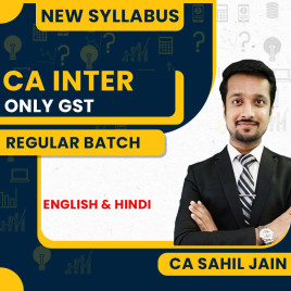 CA Sahil Jain Taxation (GST) Regular Online Classes For CA Inter : Pen Drive / Online Classes CA Sahil Jain Taxation (GST) Regular Online Classes For CA Inter : Pen Drive / Online Classes