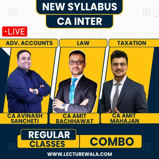 Navin Classes Ad. Accounting, Taxation & Laws Group 1 COMBO Regular Batch For CA Inter : Live Online Classes