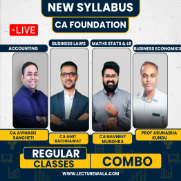 Navin Classes All 4 Subjects Combo Regular Live Classes For CA Foundation