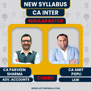 CA Inter Accounts & Law Combo Regular Course (New Scheme) By CA Amit Popli & CA Parveen Sharma : Online Live classes. CA Inter Accounts & Law Combo Regular Course (New Scheme) By CA Amit Popli & CA Parveen Sharma : Online Live classes.