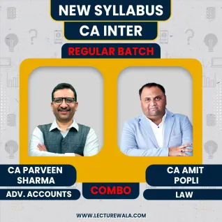 CA Inter Accounts & Law Combo Regular Course (New Scheme) By CA Amit Popli & CA Parveen Sharma : Online Live classes. CA Inter Accounts & Law Combo Regular Course (New Scheme) By CA Amit Popli & CA Parveen Sharma : Online Live classes.