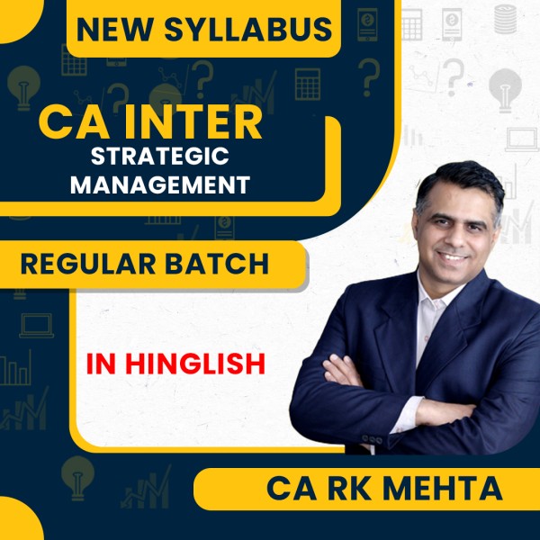 CA Inter New Syllabus Only SM Regular Course By CA RK Mehta : Pen Drive / Online Classes