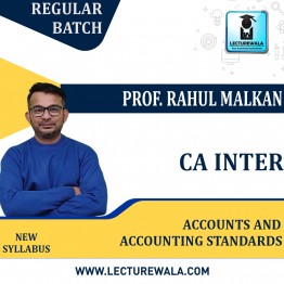 CA Inter Accounts and Accounting Standards Full Course By Prof Rahul Malkan: Online Classes.