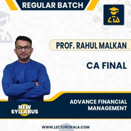 CA Final Advance Financial Management Regular Course By Prof. Rahul Malkan: Pendrive / Google Drive.