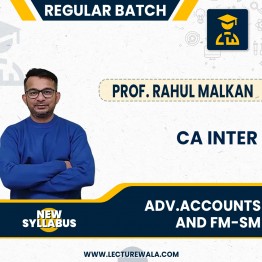 CA Inter Group 1 Advanced Accounting & Group 2 Financial Management and Strategic Management Full Course By Prof Rahul Malkan: Online Classes.