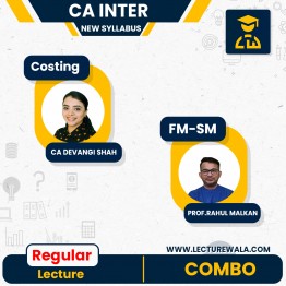 CA Inter Group 2 - FM - SM + Costing regular Batch Full Course By Prof Rahul Malkan & CA Devangi Shah: Online Classes.