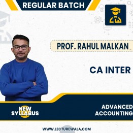 CA Inter Group 1 - Advanced Accounting Full Course By Prof Rahul Malkan: Online Classes.
