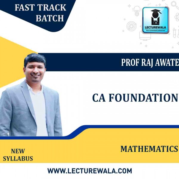 CA Foundation Mathematics Fastrack by Prof. Raj Awate: Pen drive / Google drive.
