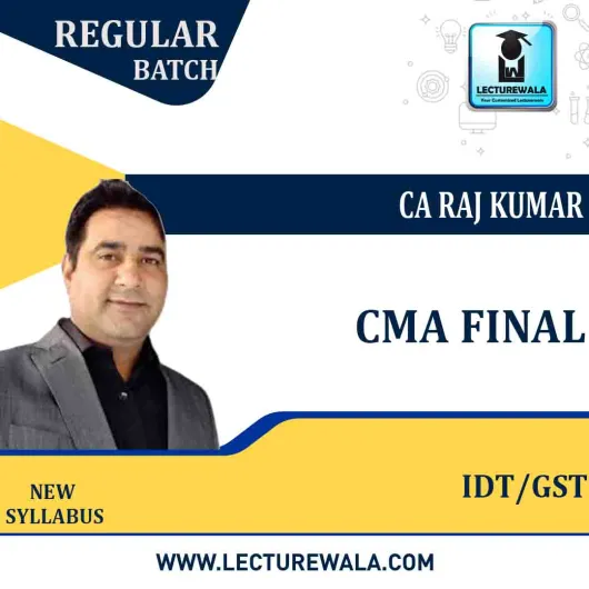 CMA Final IDT(CUSTOM + GST + FTP) Regular Batch Course New Recording By CA RajKumar : Pen drive / Online classes.