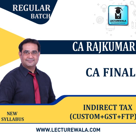 CA / CMA Final IDT (Custom + GST + FTP) New Recording Regular Course By CA Rajkumar : pen drive / online classes.