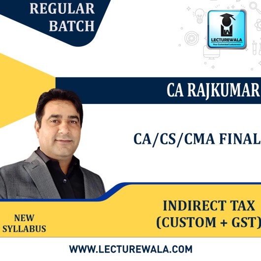 CA / CMA Final IDT (Custom + GST + FTP) Regular Course By CA Rajkumar : pen drive / online classes.