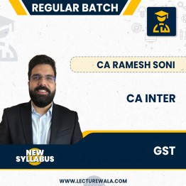 CA Inter GST Regular batch In Hinglish By CA Ramesh Soni : Pen drive / Online classes.