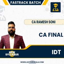 CA Final IDT Fastrack batch In Hinglish By CA Ramesh Soni : Pen drive / Online classes.