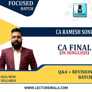 CA Final IDT Q&A Focused Batch In hinglish By CA Ramesh Soni : Online classes. CA Final IDT Q&A Focused Batch In hinglish By CA Ramesh Soni : Online classes.