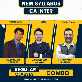 CA Praveen Sharma Advanced Accounting ,CA Shubham Singhal Law, CA Ranjan Periwal Costing Regular Batch Combo For CA Inter   CA Praveen Sharma Advanced Accounting ,CA Shubham Singhal Law, CA Ranjan Periwal Costing Regular Batch Combo For CA Inter