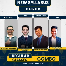 CA Praveen Sharma Advanced Accounting ,CA Shubham Singhal Law, CA Ranjan Periwal Costing & FM And CA Mayank Saraf SM Regular Batch For CA Inter   CA Praveen Sharma Advanced Accounting ,CA Shubham Singhal Law, CA Ranjan Periwal Costing & FM And CA Mayank Saraf SM Regular Batch For CA Inter