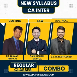 CA Aakash Kandoi Advanced Accounting ,CA Shubham Singhal Law, CA Ranjan Periwal Costing Regular Batch Combo Classes For CA Inter  CA Aakash Kandoi Advanced Accounting ,CA Shubham Singhal Law, CA Ranjan Periwal Costing Regular Batch Combo Classes For CA Inter