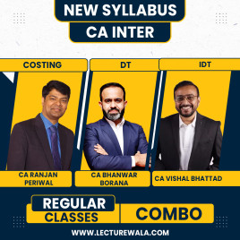 CA Vishal Bhattad IDT, CA Bhanwar Borana DT, CA Ranjan Periwal Costing Regular Online Combo Classes For CA Inter 