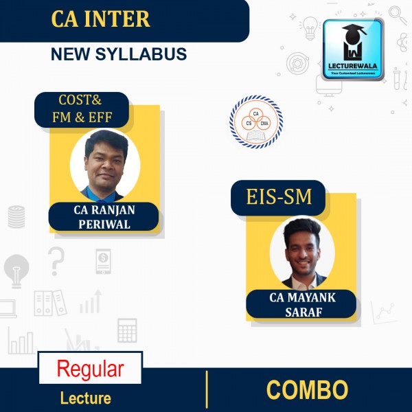 CA Inter Cost and FM & EFF AND EIS-SM Combo New Syllabus by CA Ranjan Periwal And CA Mayank Saraf : Pen Drive / Online Classes 