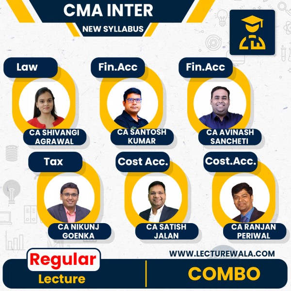 CMA Inter New Syllabus Group 1 combo Regular Batch By Lecturewala : Online Classes